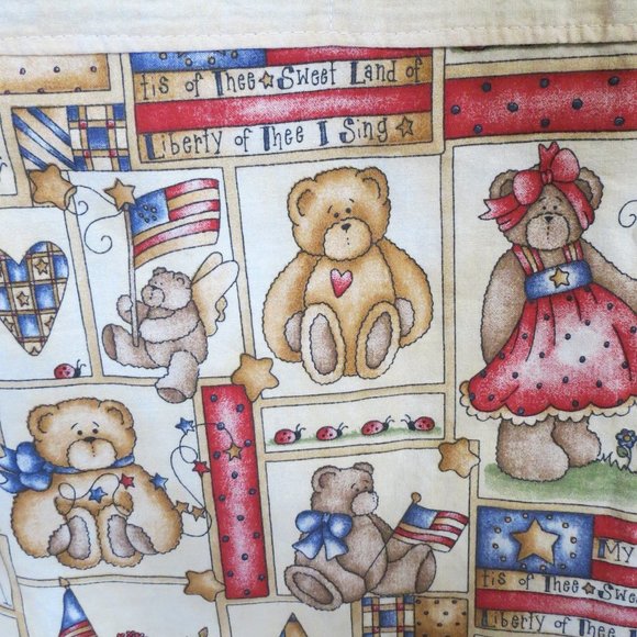 Patriotic Bear 2 in 1 Reversible Apron - Picture 6 of 12